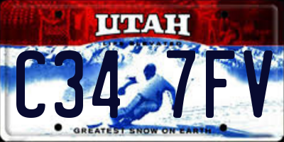 UT license plate C347FV