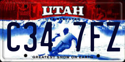 UT license plate C347FZ