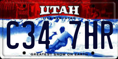 UT license plate C347HR