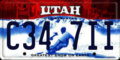 UT license plate C347II
