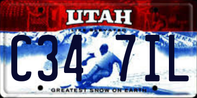 UT license plate C347IL