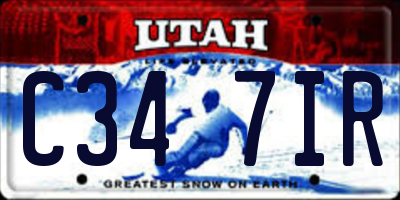 UT license plate C347IR
