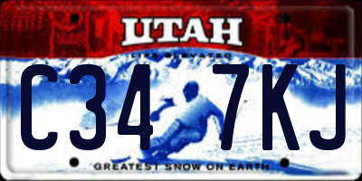 UT license plate C347KJ