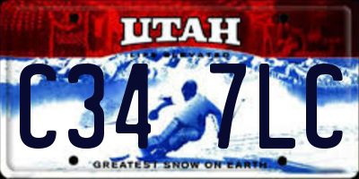UT license plate C347LC