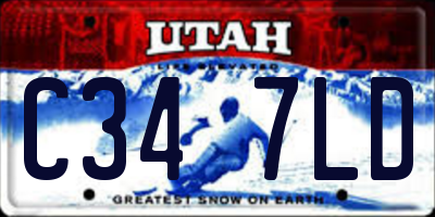 UT license plate C347LD