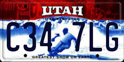 UT license plate C347LG