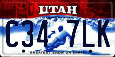 UT license plate C347LK