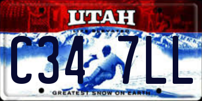 UT license plate C347LL