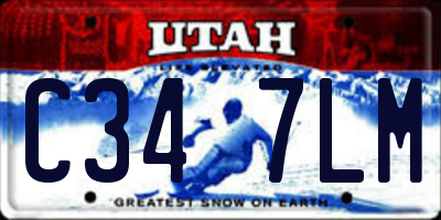 UT license plate C347LM