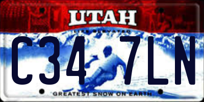 UT license plate C347LN