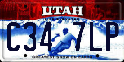 UT license plate C347LP
