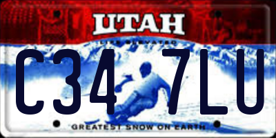 UT license plate C347LU