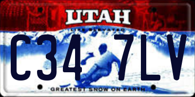 UT license plate C347LV