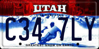 UT license plate C347LY