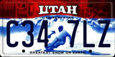 UT license plate C347LZ
