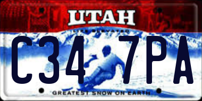 UT license plate C347PA