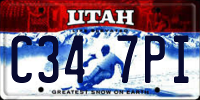 UT license plate C347PI
