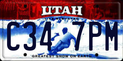 UT license plate C347PM