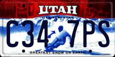 UT license plate C347PS