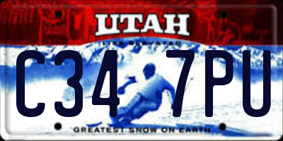 UT license plate C347PU