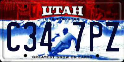 UT license plate C347PZ