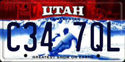 UT license plate C347QL