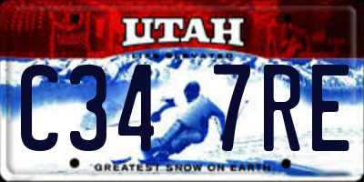 UT license plate C347RE