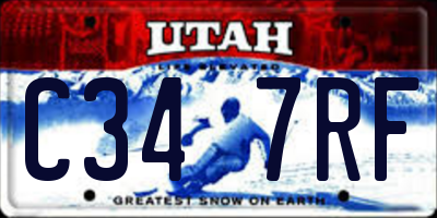 UT license plate C347RF