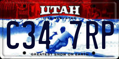 UT license plate C347RP