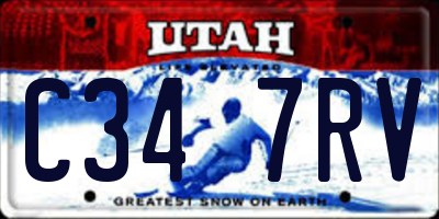 UT license plate C347RV
