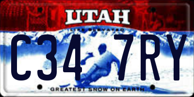 UT license plate C347RY