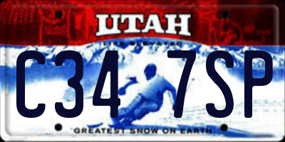 UT license plate C347SP