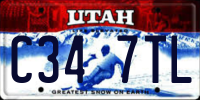 UT license plate C347TL