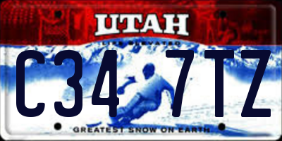 UT license plate C347TZ