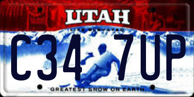 UT license plate C347UP