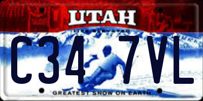 UT license plate C347VL