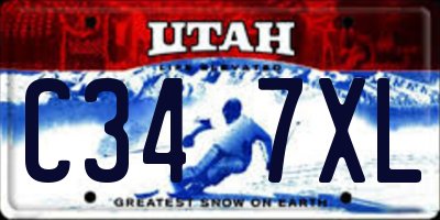 UT license plate C347XL