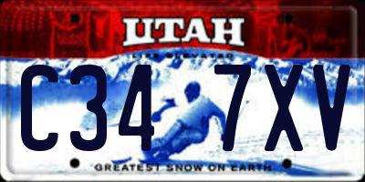 UT license plate C347XV