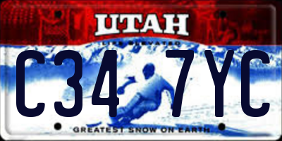 UT license plate C347YC