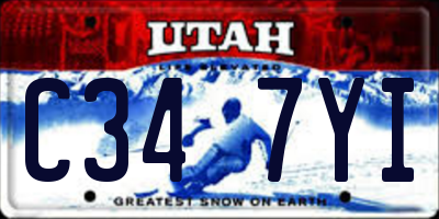 UT license plate C347YI