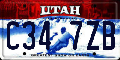 UT license plate C347ZB