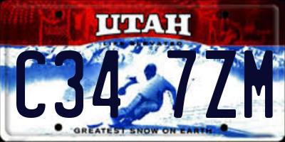 UT license plate C347ZM
