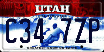 UT license plate C347ZP