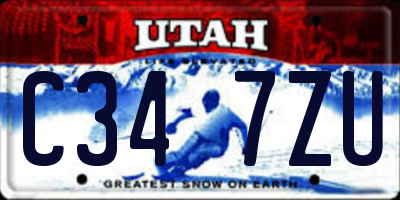 UT license plate C347ZU