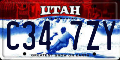 UT license plate C347ZY