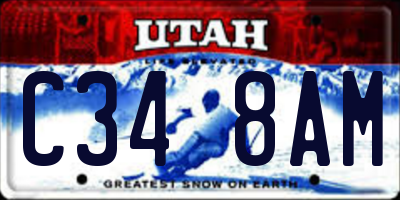 UT license plate C348AM