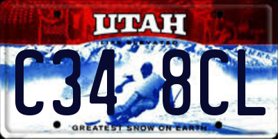 UT license plate C348CL