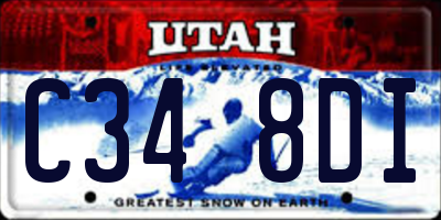 UT license plate C348DI