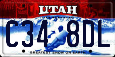 UT license plate C348DL