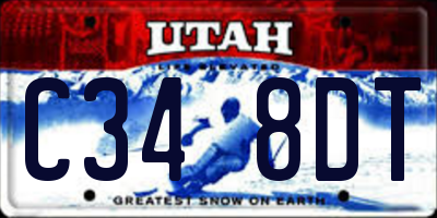 UT license plate C348DT